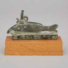 Ancient Egyptian Bronze Oxyrhynchus Fish Amulet, Late Period, 715-332 BC