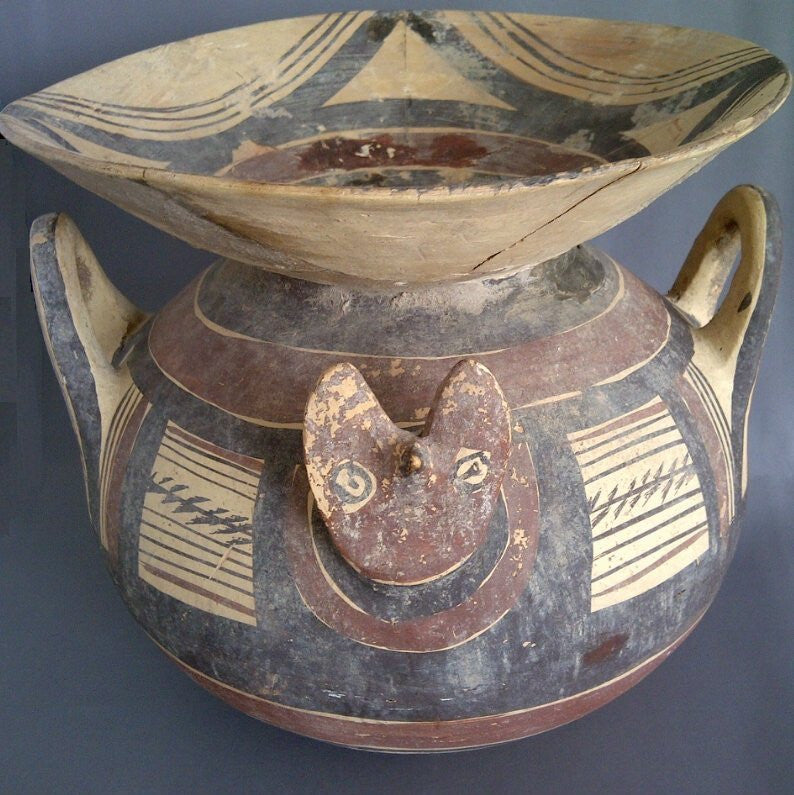 Ancient Daunian Funnel Krater from Italic Tribes of Italy