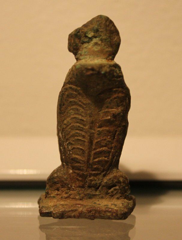 Ancient Egyptian Bronze Cobra - Solar Disc Headdress Ex Gustav Jequier 1868-1946