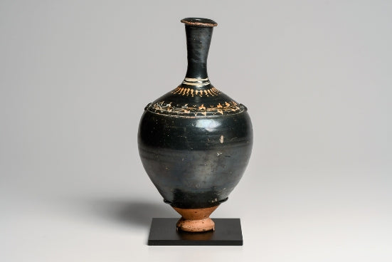 A Gnathian Greek Footed Ancient Bottle