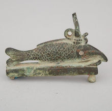 Ancient Egyptian Bronze Oxyrhynchus Fish Amulet, Late Period, 715-332 BC