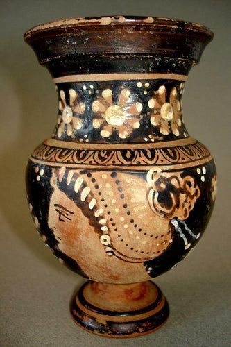 Greek Apulian Red-Figured Thistle Mug, Cerámica Griega