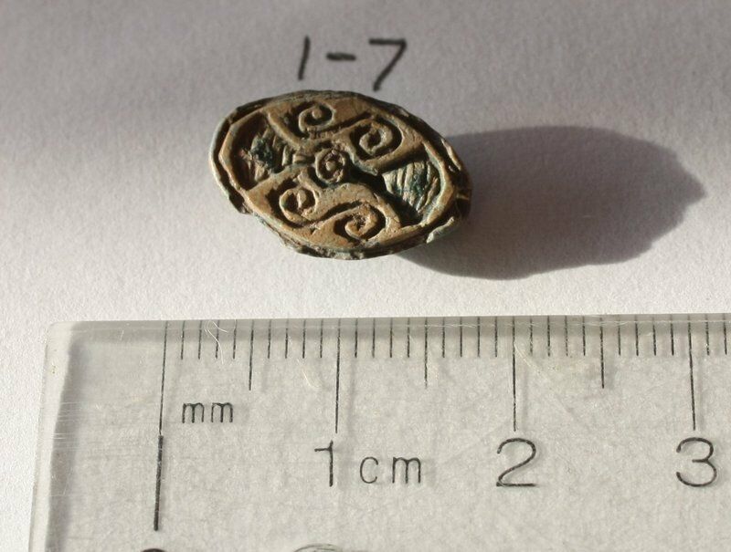 Ancient Egyptian Faience Lentoid Bead Ex. Gustav Jecquier