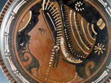 Greek Apulian Red-Figure Plate with Lady of Fashion