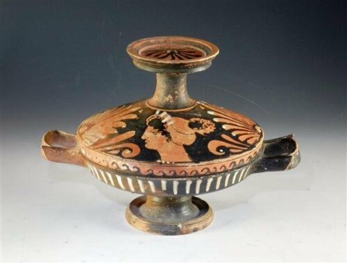 Ancient Sicilian Pottery Lekanis  - Antiquities- Greek  Magna Graecia Italy