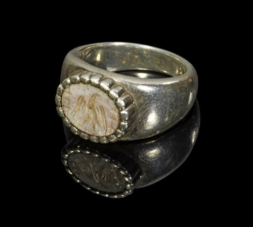 Ancient Roman Silver Ring with Intaglio