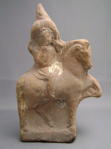 Ancient Egyptian Terracotta Harpokrates Riding Horse Ex. Gustav Jequier