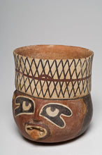 Ancient Nazca Trophy Head Vase